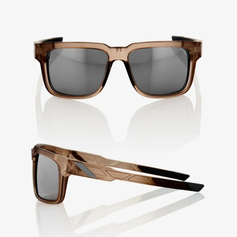 100% Occhiali Types-S Matte Crystal Sepia HiPER Silver Mirror Lens - Image 3