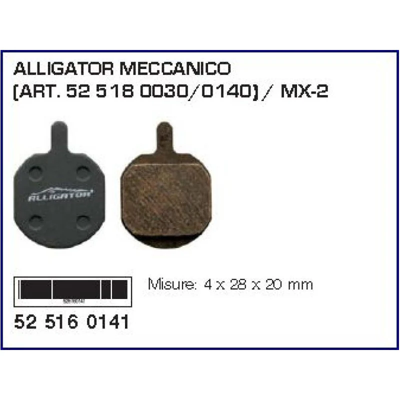 Alligator Pastiglie Freno Hayes Meccanico