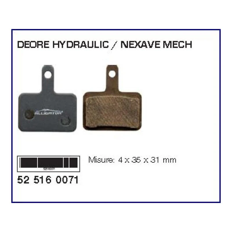 Alligator Pastiglie Freno Shimano Deore Hydraulic