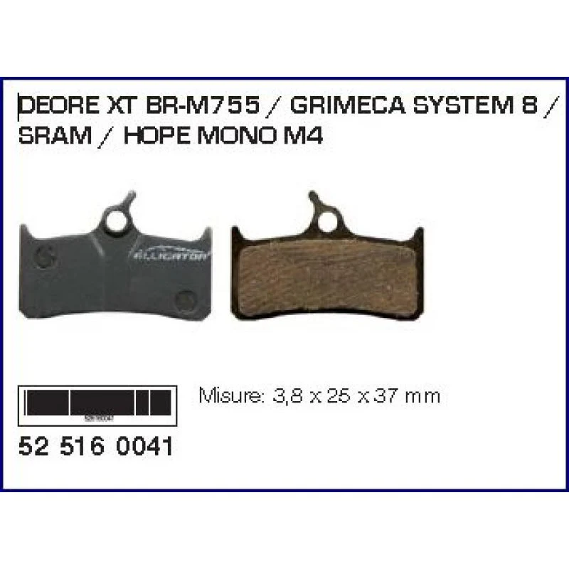 Alligator Pastiglie Freno Shimano Deore Xt /Grimeca