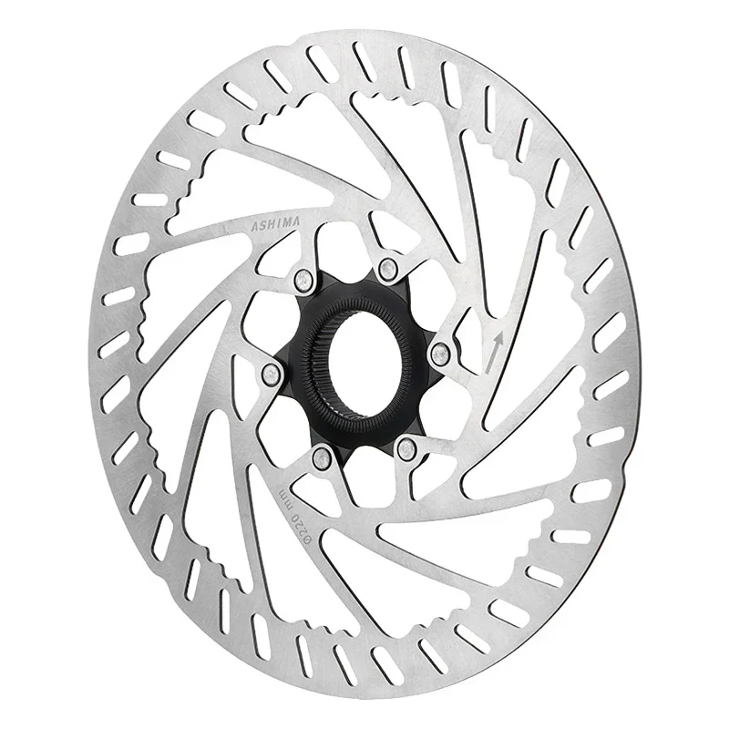 ASHIMA Disco Freno ARO-28 220mm X 2mm per E-Bike Argento 308gr - Center Lock