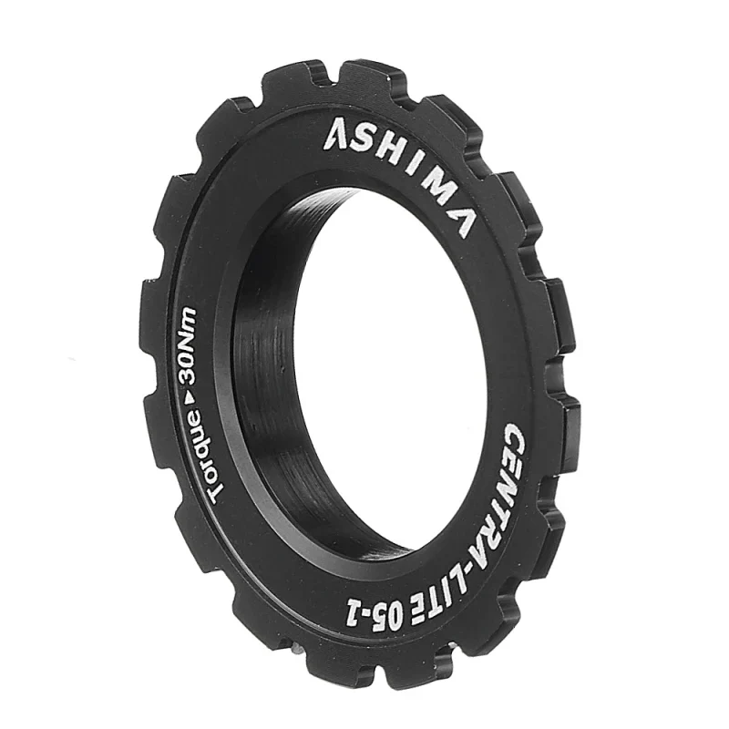 ASHIMA Ghiera Filettata Center Lock alleggerita in Alluminio Nero