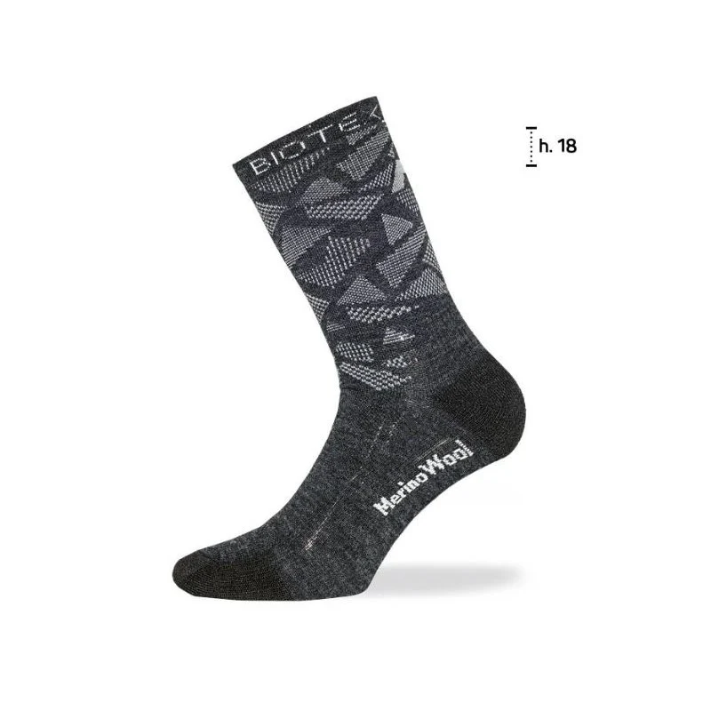 Biotex Calze Merino Nero/Bianco