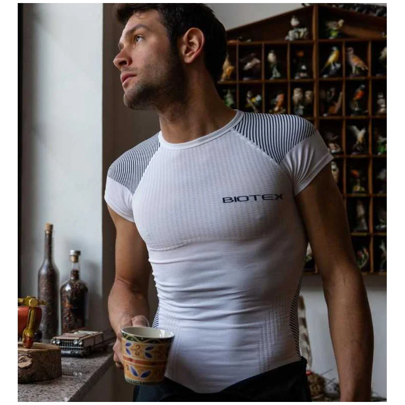 Biotex Intimo T-Shirt Light Touch Bianco/Nero - Image 3