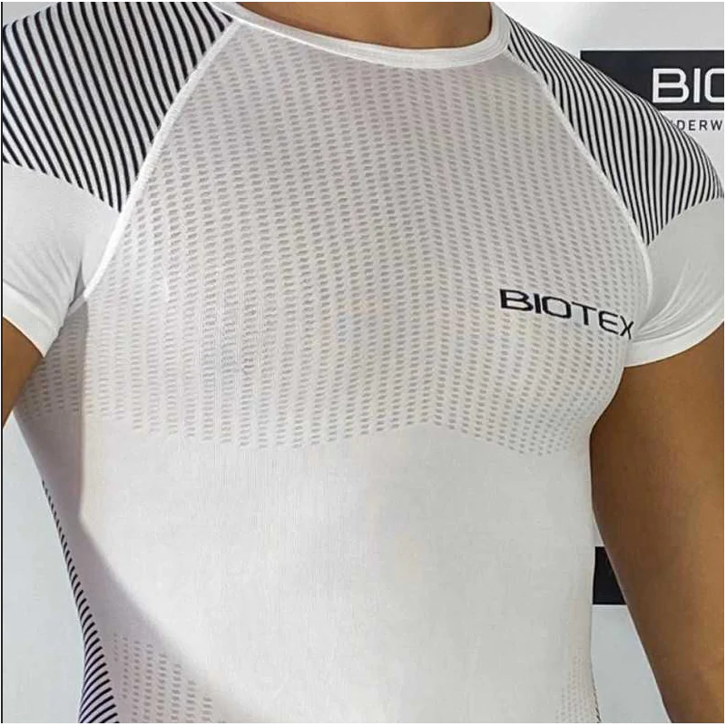 Biotex Intimo T-Shirt Light Touch Bianco/Nero - Image 4