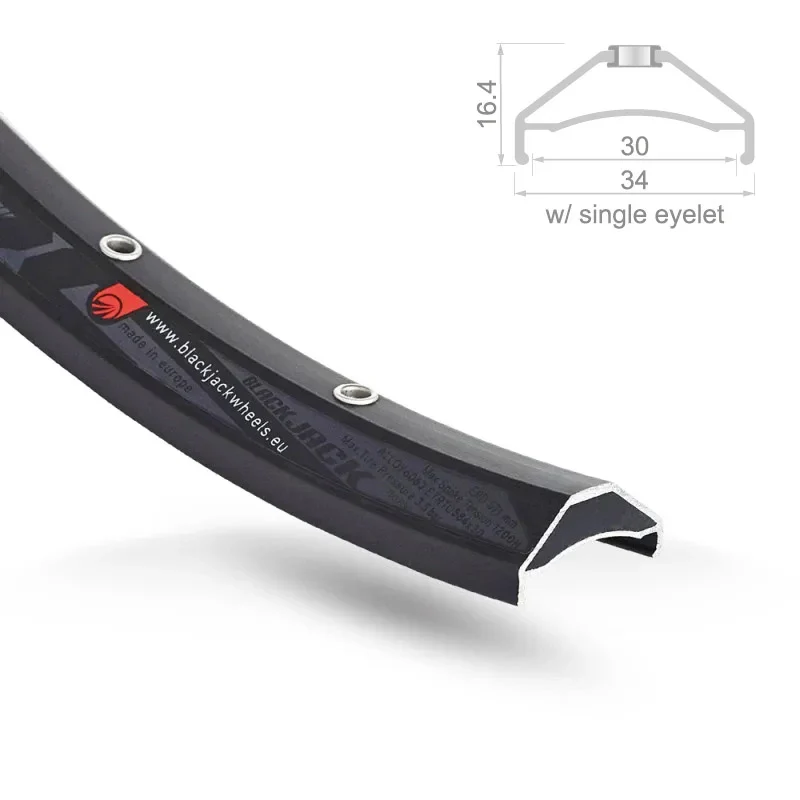Blackjack Cerchio 27,5" READY MTB Tubeless Canale: 30mm Nero - 32 Fori