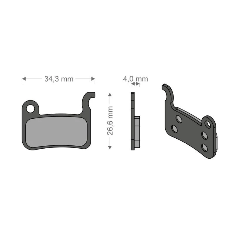 Brenta Pastiglie Organiche Shimano XTR - XT - SLX - LX - Deore - Alfine - Saint - Hone