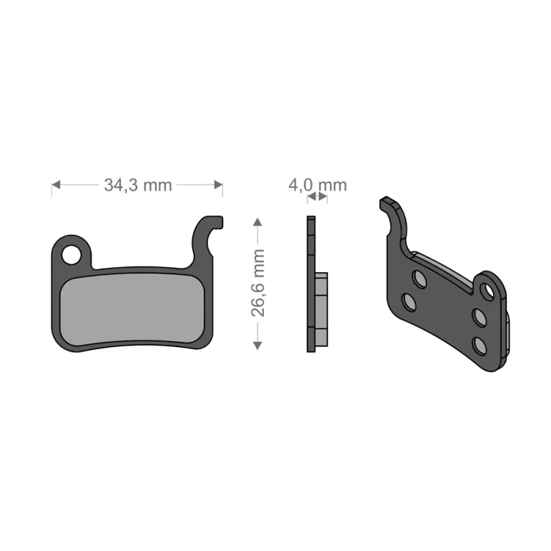 Brenta Pastiglie Sinter Tech per Impianto XTR/DEORE/SAINT/DASH SHIMANO/TRP