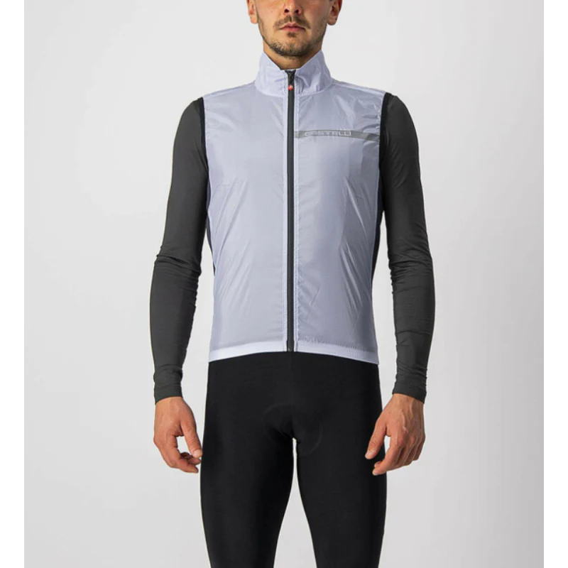 Castelli Gilet Antivento Squadra Stretch Silver Gray/Dark Gray