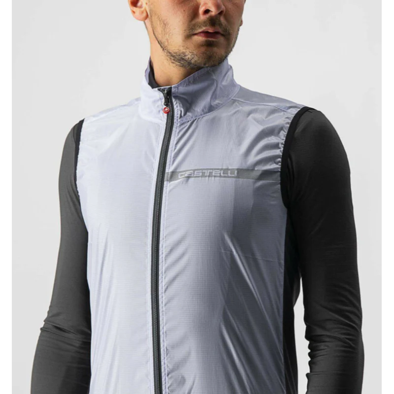 Castelli Gilet Antivento Squadra Stretch Silver Gray/Dark Gray - Image 3