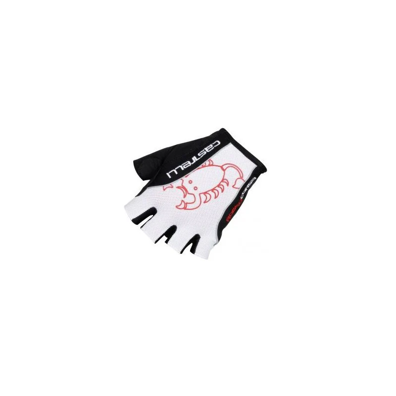 Castelli Guanti Estivi Rosso Corsa Classic Glove Bianco