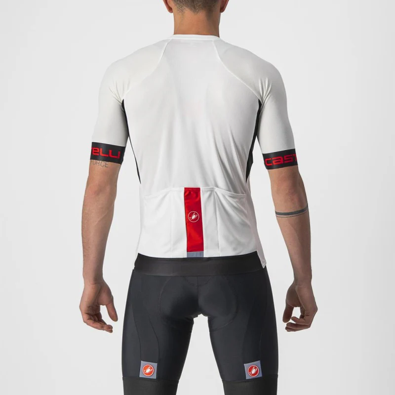 Castelli Maglia Entrata VI Ivory/Light Black/Red - Image 2