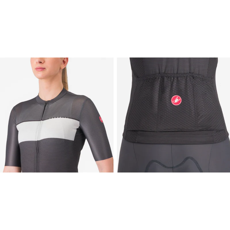 Castelli Maglia Estiva Donna Elegante Nero/Grigio - Image 3