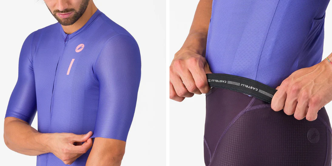 Castelli Maglia Estiva Drittone Logo Ultraviolet/Rosa Giro - Image 5