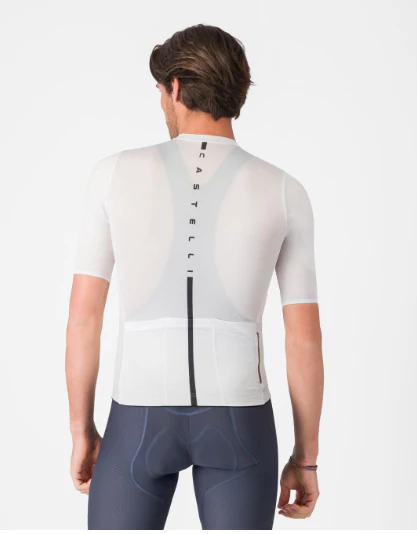Castelli Maglia Estiva Drittone Logo Bianco/Nero - Image 2