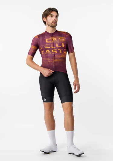 Castelli Maglia Estiva Stratus Logo Deep Bordeaux/Winter Sky - Image 5