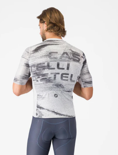 Castelli Maglia Estiva Stratus Logo White/Smoky Gray - Image 2