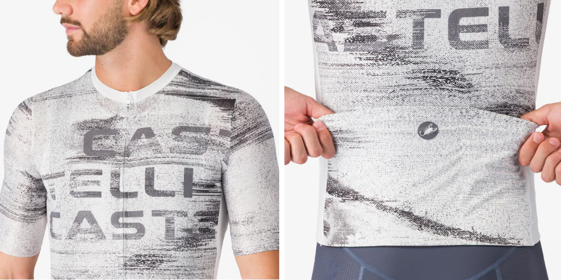 Castelli Maglia Estiva Stratus Logo White/Smoky Gray - Image 3