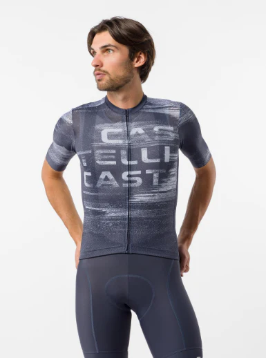 Castelli Maglia Estiva Stratus Logo Twilight Blue/Winter Sky