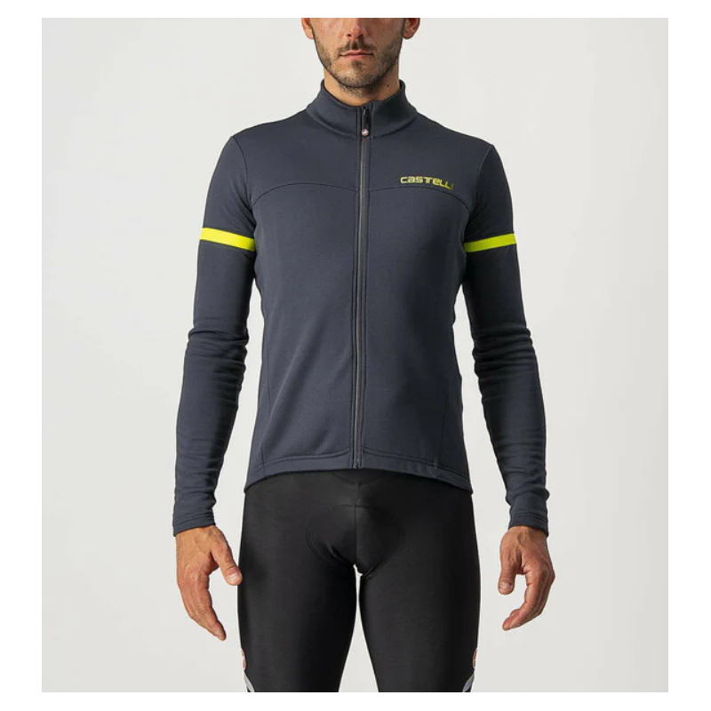 Castelli Maglia Fondo 2 Dark Gray/Yellow
