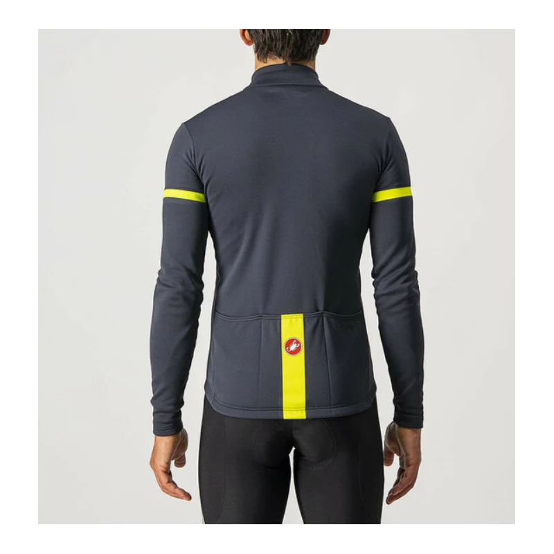Castelli Maglia Fondo 2 Dark Gray/Yellow - Image 2