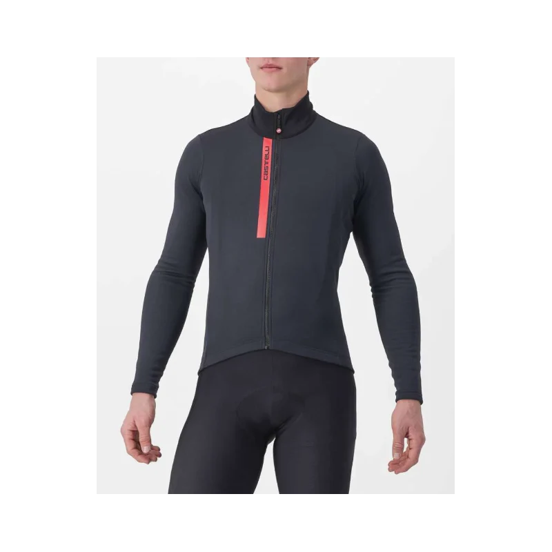 Castelli Maglia Invernale Entrata Thermal Nero/Rosso