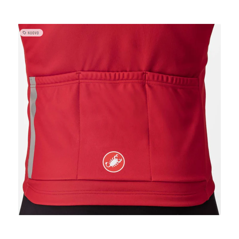 Castelli Maglia Invernale Entrata Thermal Rosso/Grigio - Image 3