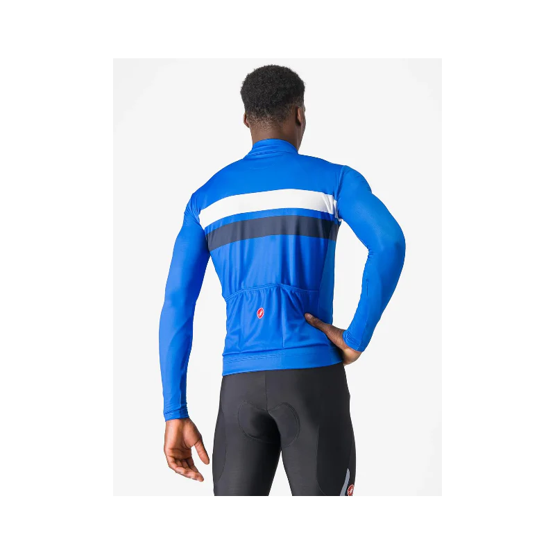 Castelli Maglia Invernale Lineare Azzurro Italia/Blu/Bianco - Image 2