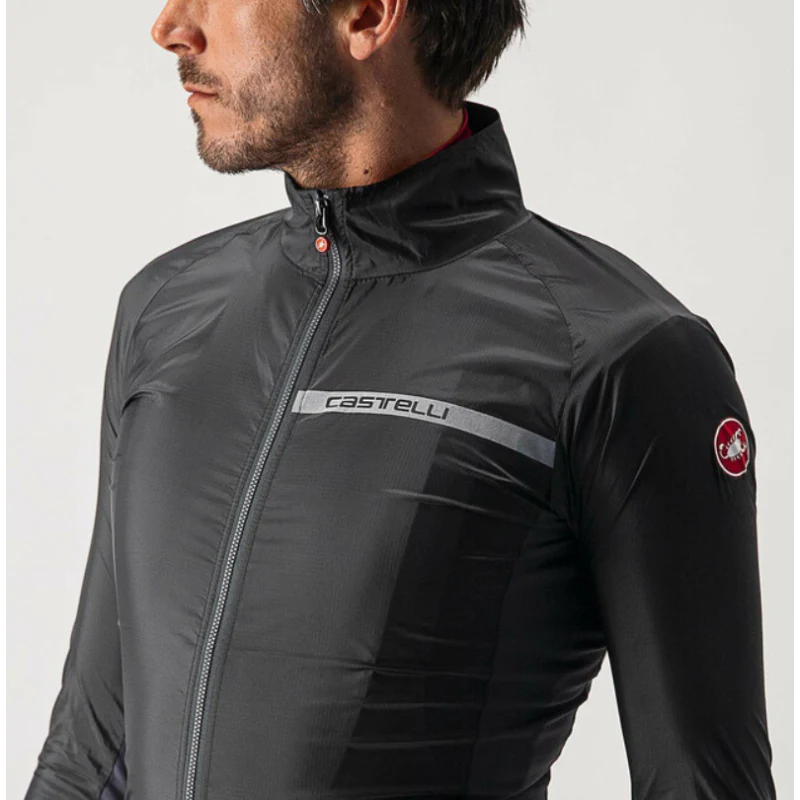 Castelli Mantellina Antivento Squadra Stretch Black/Dark Gray - Image 3