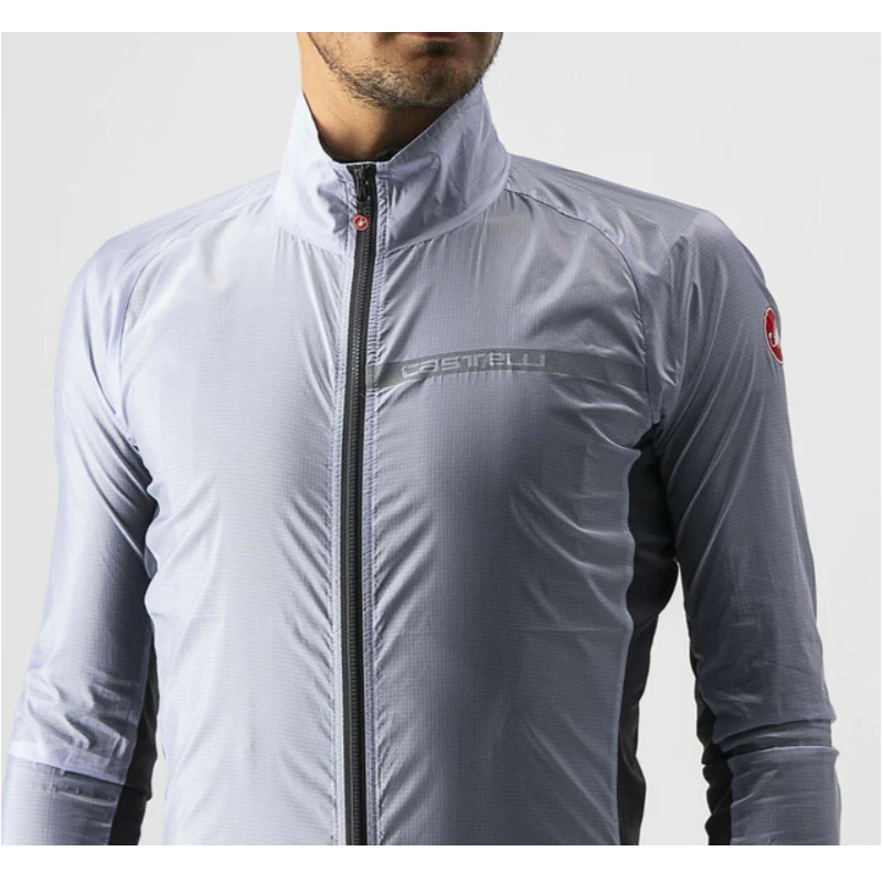 Castelli Mantellina Antivento Squadra Stretch Silver Gray/Dark Gray - Image 3