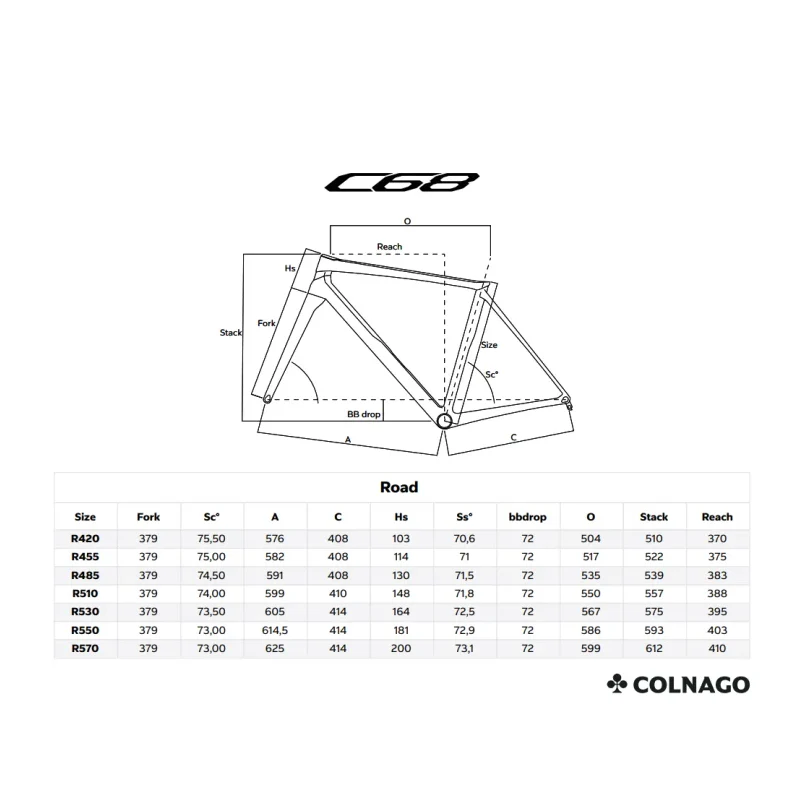 Colnago Bici C68 Road HRWP - Shimano Ultegra R8170 12v - Fulcrum Wind 42 - Image 2