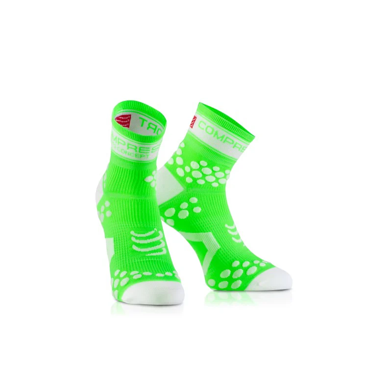 Compressport Calze Estive Pro Racing V2 Green Fluo