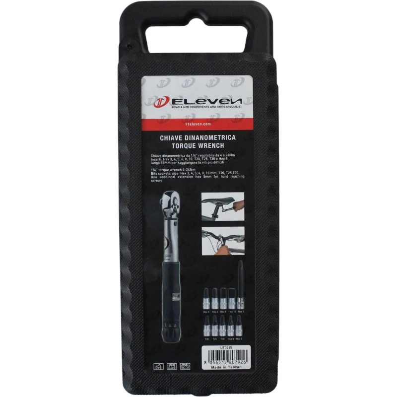 Eleven Chiave dinamometrica 1/4" 4-24Nm con brugole 3 4 5 5x85 6 8 10 T20 T25 T30 - Image 2