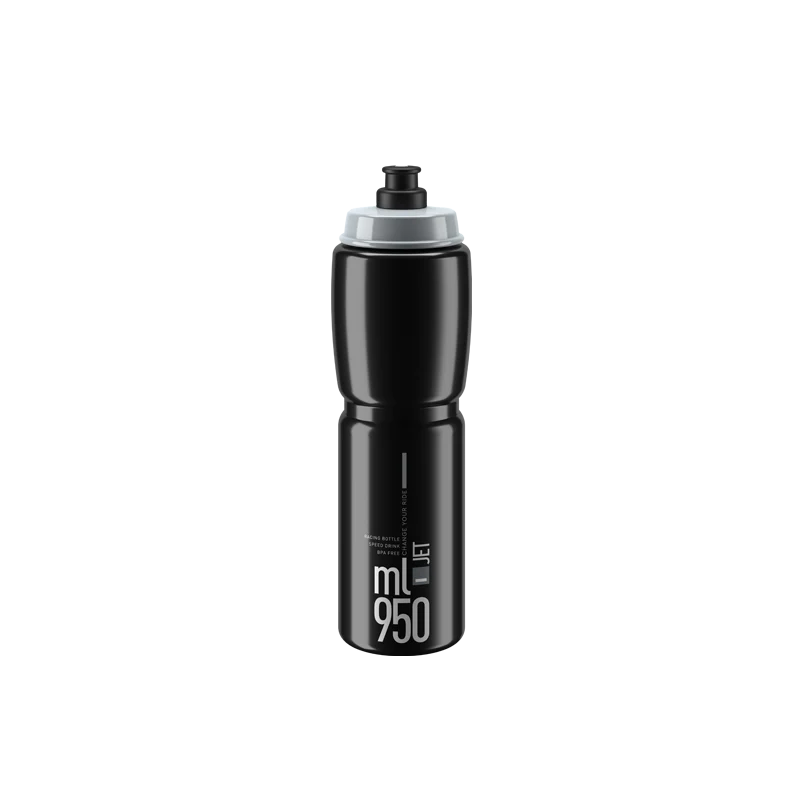 Elite Borraccia Jet Black - Grey Logo 950ml