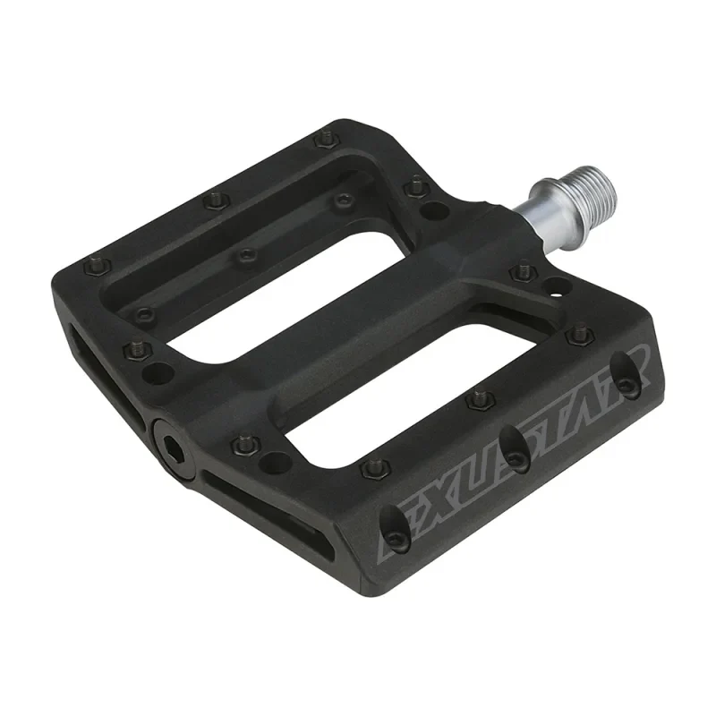 Exustar Pedali E-PB71 MTB in Termoplastica Nero - Attacco FLAT 110x105mm