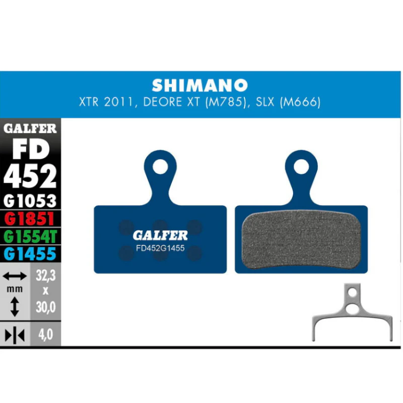 Galfer Bike Pastiglie Mescola Blu Per Shimano Xtr - Slx