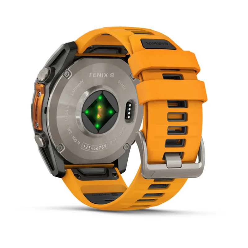 Garmin Fenix 8 Amoled Sapphire Titanium & Spark Orange 47mm - Image 3
