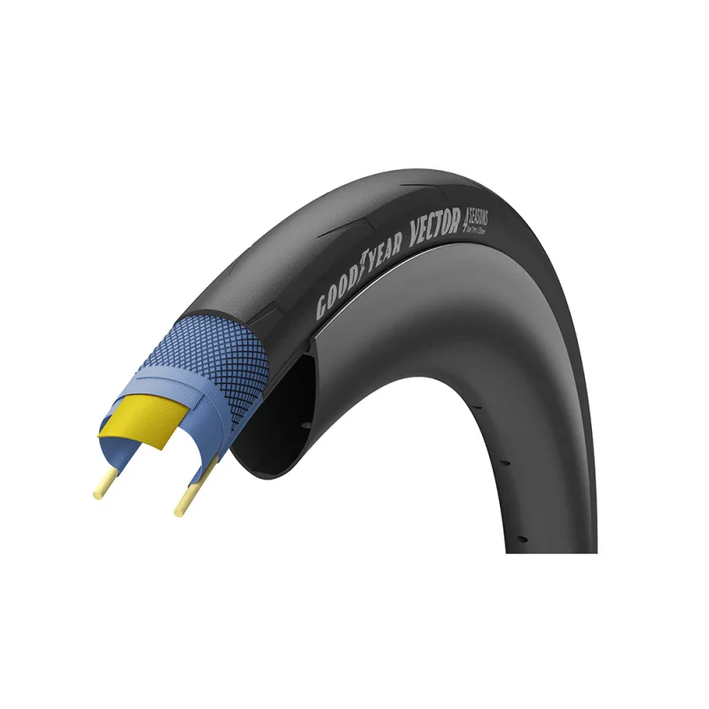 Goodyear Copertura 700x32 VECTOR 4 Seasons Tube Type Pieghevole Nero