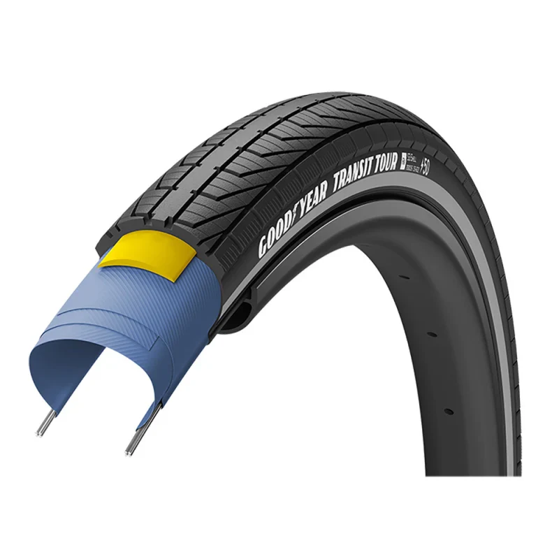Goodyear Copertura 700x35 TRANSIT TOUR Rigido S3 Shell Commuting Nero/Reflex
