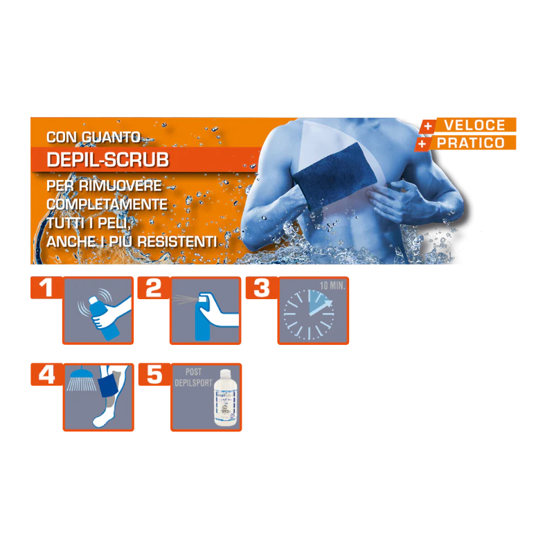 Hibros Depilsport Spray Con Depil-Scrub 200ml - Image 2