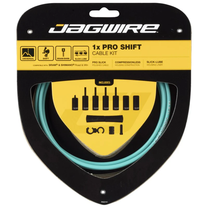 Jagwire Kit guaina e cavo 1x Shimano/Sram Universal Pro Shift celeste bianchi - Image 2