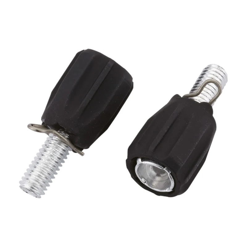 Jagwire Regolatori telaio Sport per cambio neri rivestiti in gomma (2 pz)