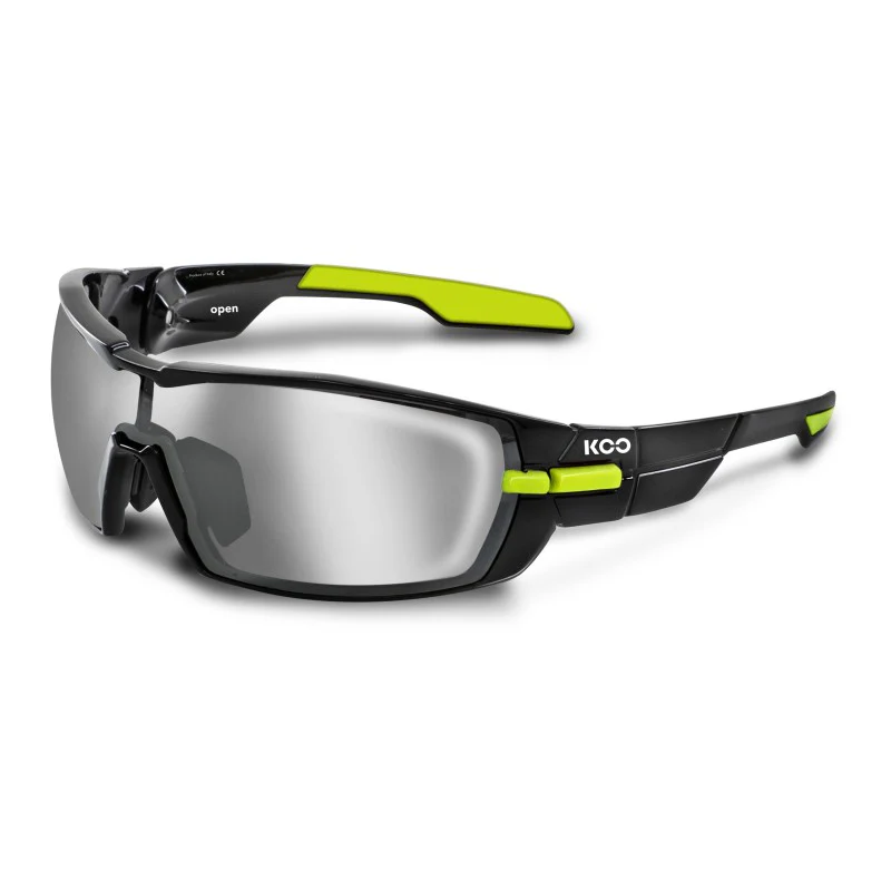 KOO Occhiali Open Black/Lime Smoke Mirror - Image 2