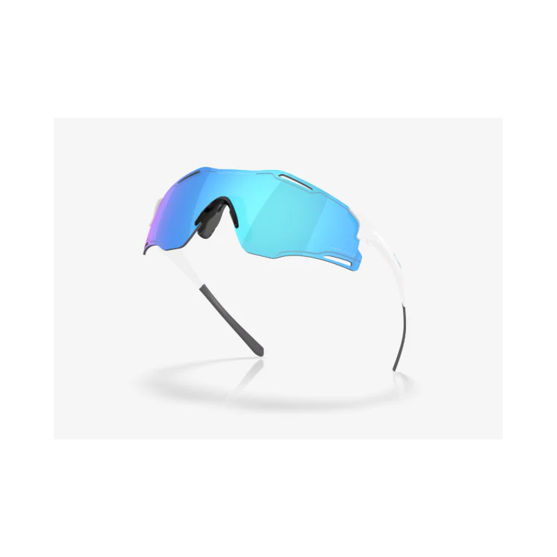 Oakley Occhiali Cybr Zero Polished White Prizm Sapphire - Image 4