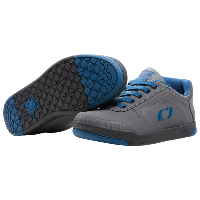O'Neal Scarpe Pinned Pro Flat Pedal V.22 Gray/Blue - Image 3