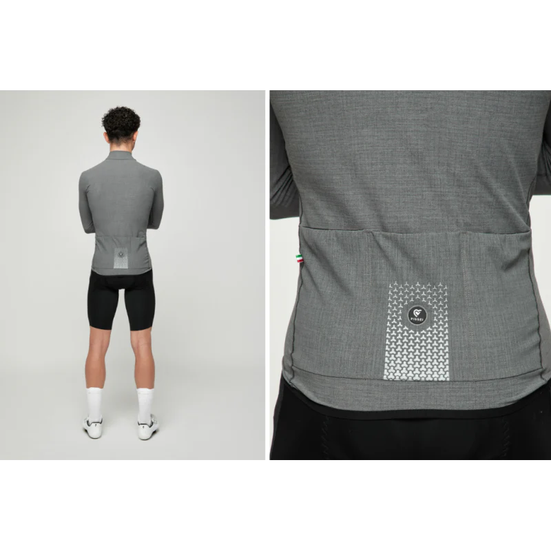 Pissei Maglia Invernale Prima Pelle Grigio Melange - Image 3