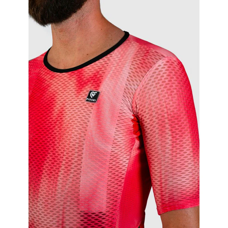Pissei Maglia Manica Corta Vortice Rosso - Image 4