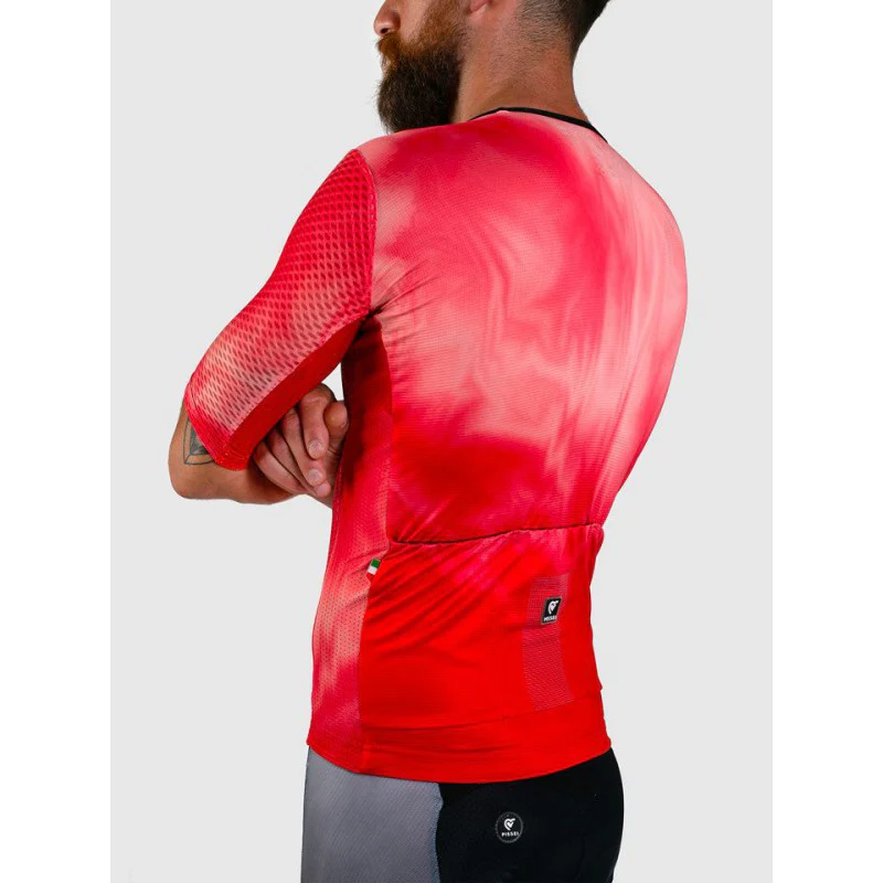 Pissei Maglia Manica Corta Vortice Rosso - Image 5