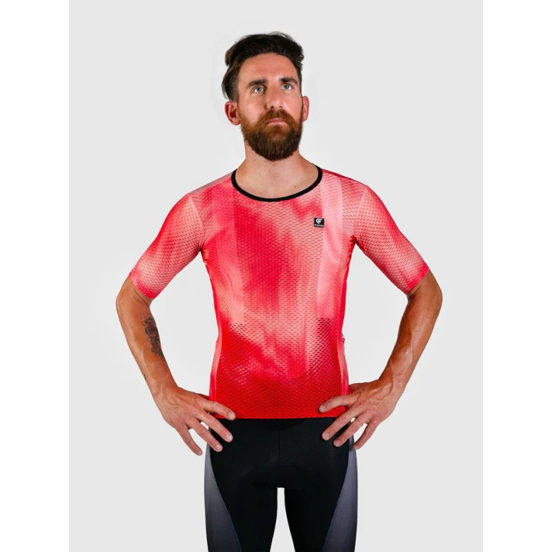 Pissei Maglia Manica Corta Vortice Rosso - Image 7