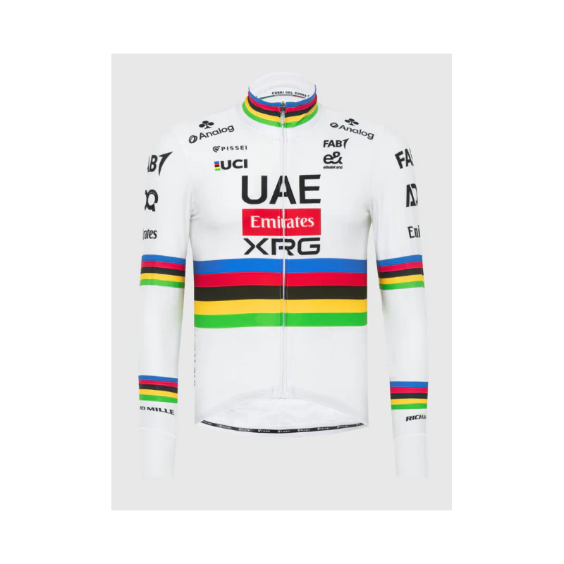 Pissei Maglia Manica Lunga Replica Tadej Pogacar World Champ
